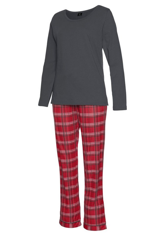 H.I.S Pyjama (Set, 2 tlg) mit karierter Schlafhose – Bild 3 von 5