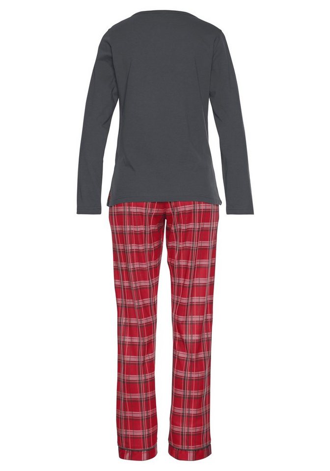 H.I.S Pyjama (Set, 2 tlg) mit karierter Schlafhose – Bild 4 von 5