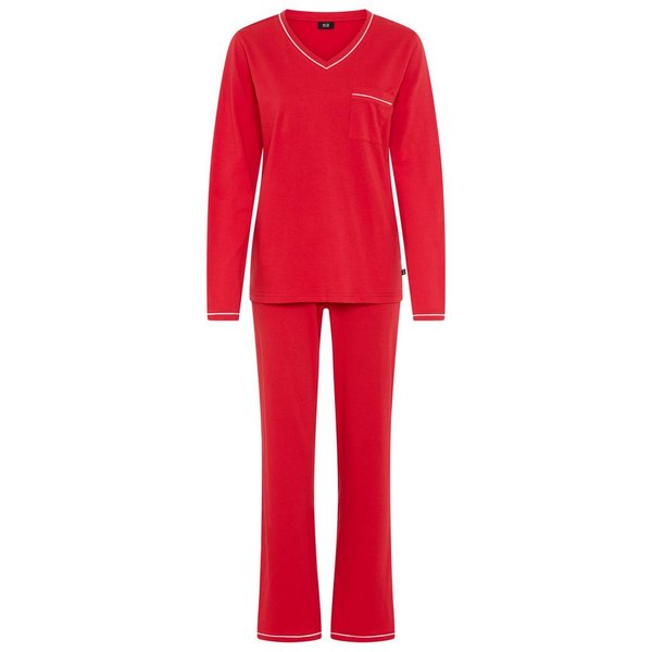 H.I.S Pyjama (Set, 2 tlg) mit Paspelierung in Kontrastfarbe