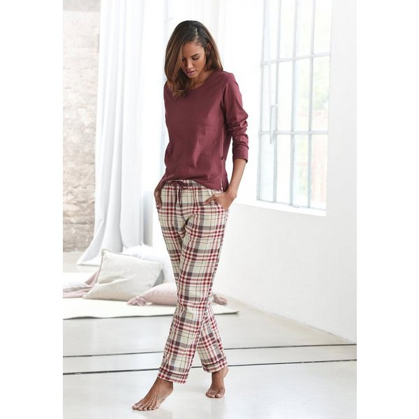 H.I.S Pyjama (Set, 2 tlg) mit karierter Schlafhose