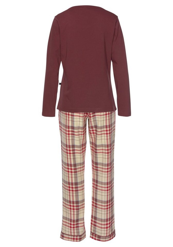 H.I.S Pyjama (Set, 2 tlg) mit karierter Schlafhose – Bild 4 von 5