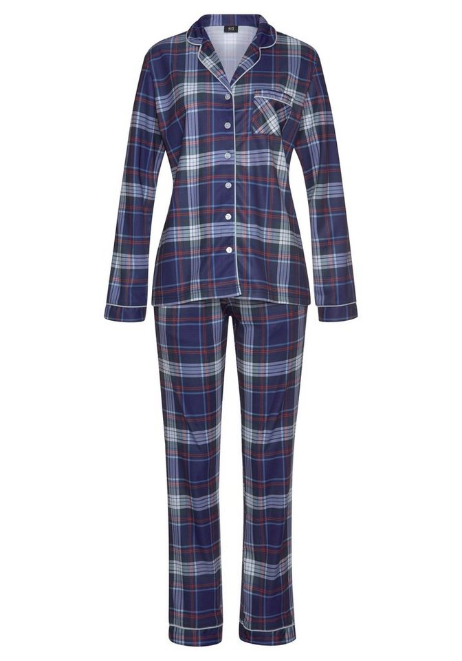 H.I.S Pyjama (Set, 2 tlg) aus Flanell mit Allover-Karomuster – Bild 2 von 5