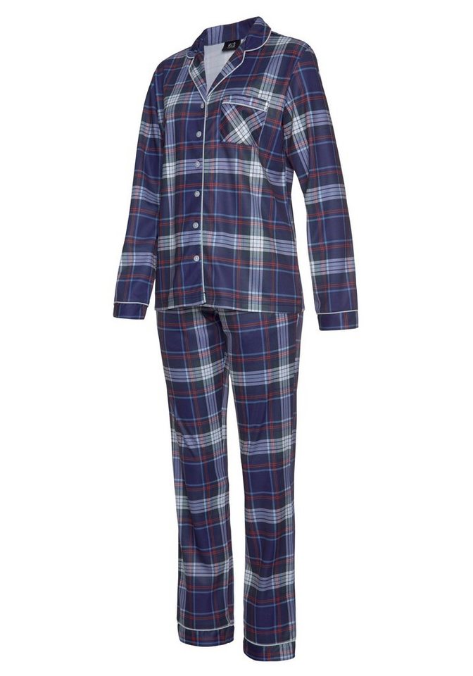 H.I.S Pyjama (Set, 2 tlg) aus Flanell mit Allover-Karomuster – Bild 4 von 5