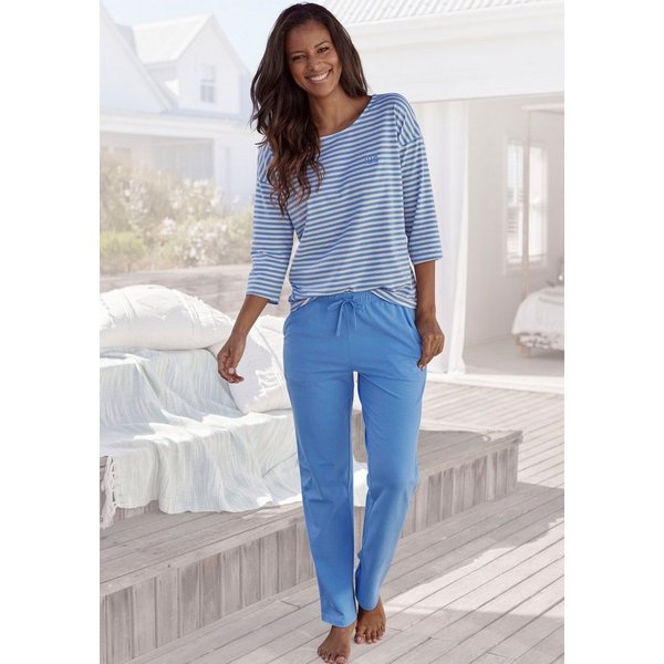 H.I.S Pyjama (Set, 2 tlg) mit Logostickerei auf der Brust