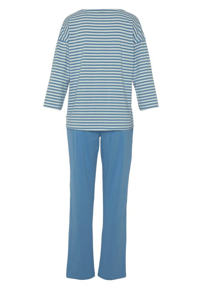 H.I.S Pyjama (Set, 2 tlg) mit Logostickerei auf der Brust – Bild 4 von 5