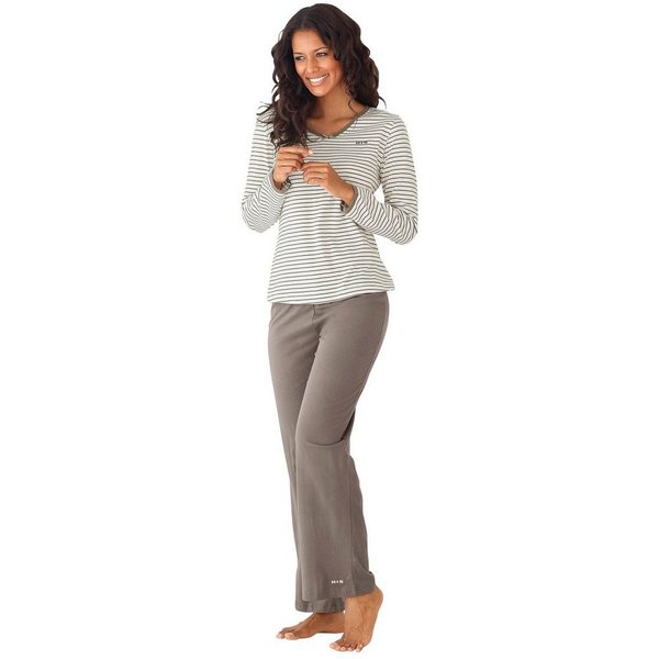 H.I.S Pyjama (Set, 2 tlg) mit garngefärbten Streifen