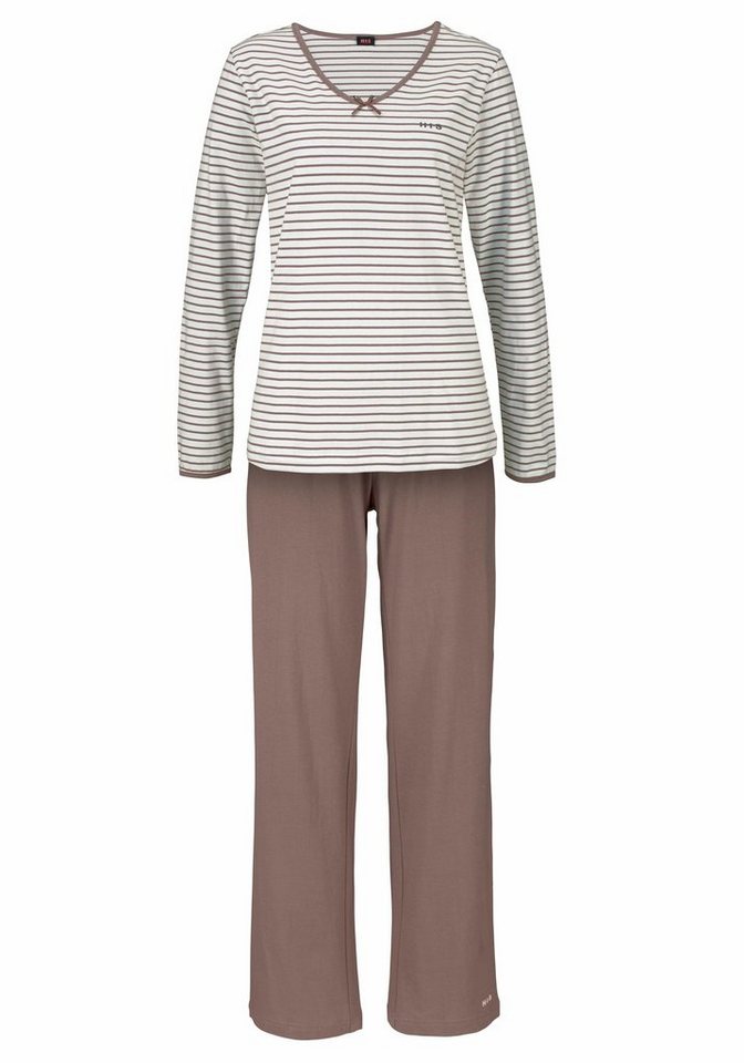H.I.S Pyjama (Set, 2 tlg) mit garngefärbten Streifen – Bild 2 von 5