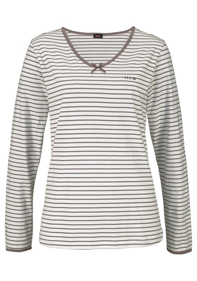 H.I.S Pyjama (Set, 2 tlg) mit garngefärbten Streifen – Bild 3 von 5