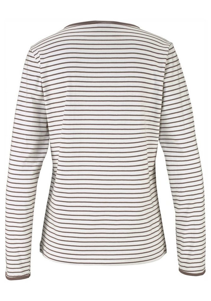 H.I.S Pyjama (Set, 2 tlg) mit garngefärbten Streifen – Bild 4 von 5