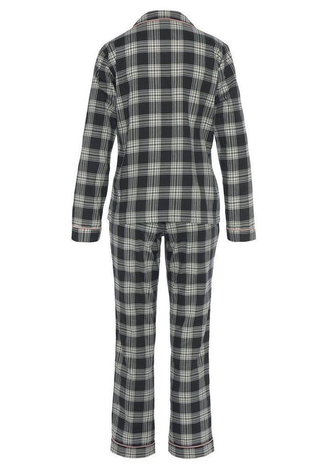 H.I.S Pyjama (Set, 2 tlg) aus Flanell mit Allover-Karomuster – Bild 3 von 5