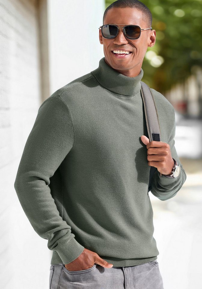 H.I.S Rollkragenpullover Strickpullover in modischer Struktur – Bild 4 von 5
