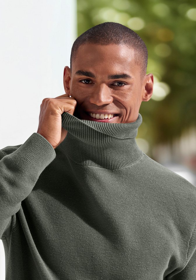 H.I.S Rollkragenpullover Strickpullover in modischer Struktur – Bild 5 von 5