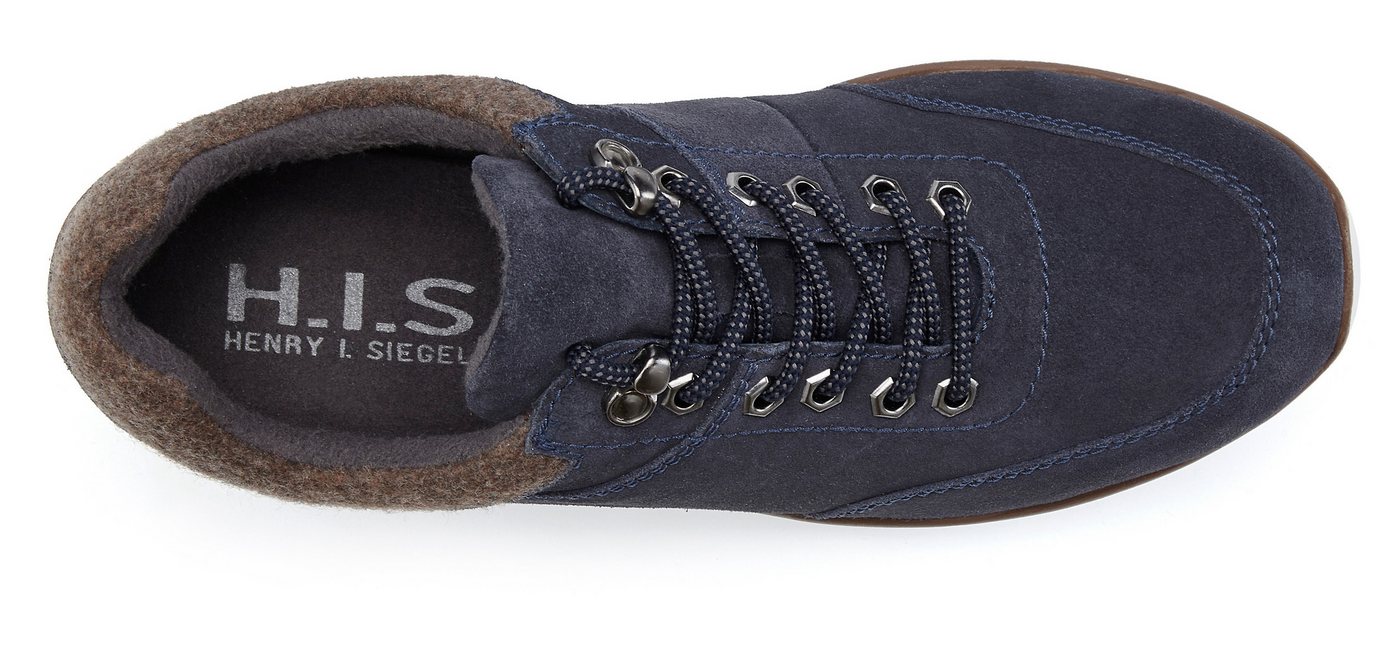 H.I.S Schnürhalbschuh, Freizeitschuh, Halbschuh Sneaker NEU aus hochwertigem Leder – Bild 3 von 5