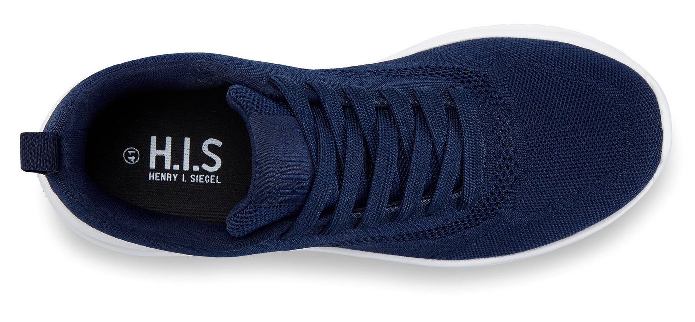 H.I.S Schnürschuh, Halbschuh, Freizeitschuh, Schnürhalbschuh Sneaker NEU Turnschuh im sportiven Look aus luftigem Mesh-Material VEGAN – Bild 4 von 5