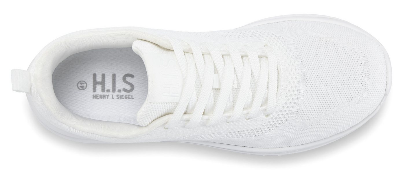 H.I.S Schnürschuh, Halbschuh, Freizeitschuh, Schnürhalbschuh Sneaker NEU Turnschuh im sportiven Look aus luftigem Mesh-Material VEGAN – Bild 4 von 5