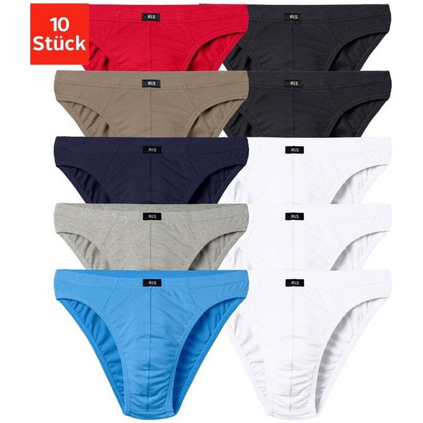 H.I.S Slip Herren Minislip (Packung, 10-St) in Baumwoll-Mix