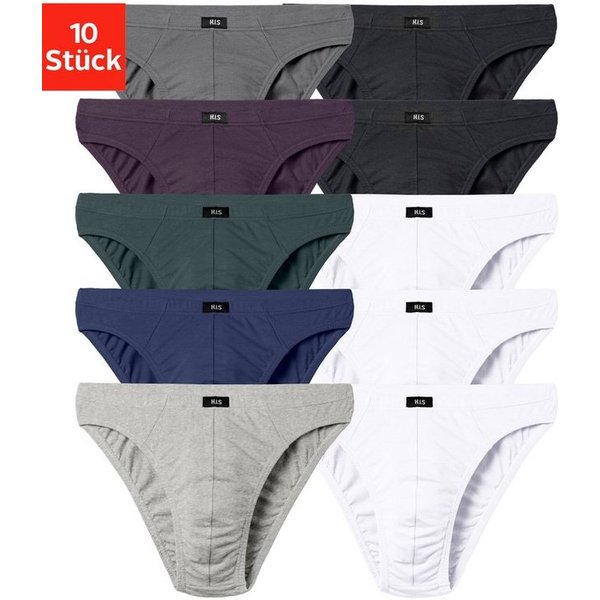 H.I.S Slip Herren Minislip (Packung, 10-St) in Baumwoll-Mix