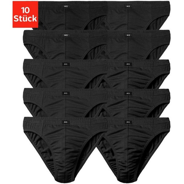 H.I.S Slip Männer Unterhose (Packung, 10-St) in Unifarben