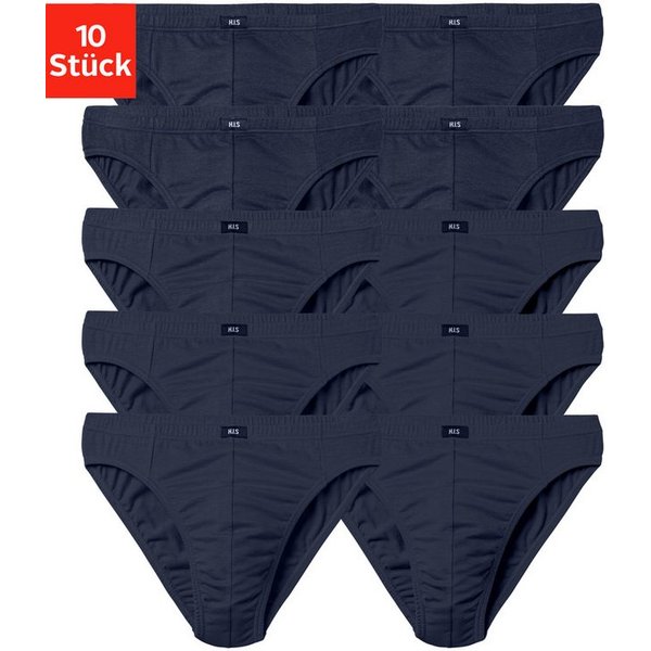 H.I.S Slip Männer Unterhose (Packung, 10-St) in Unifarben