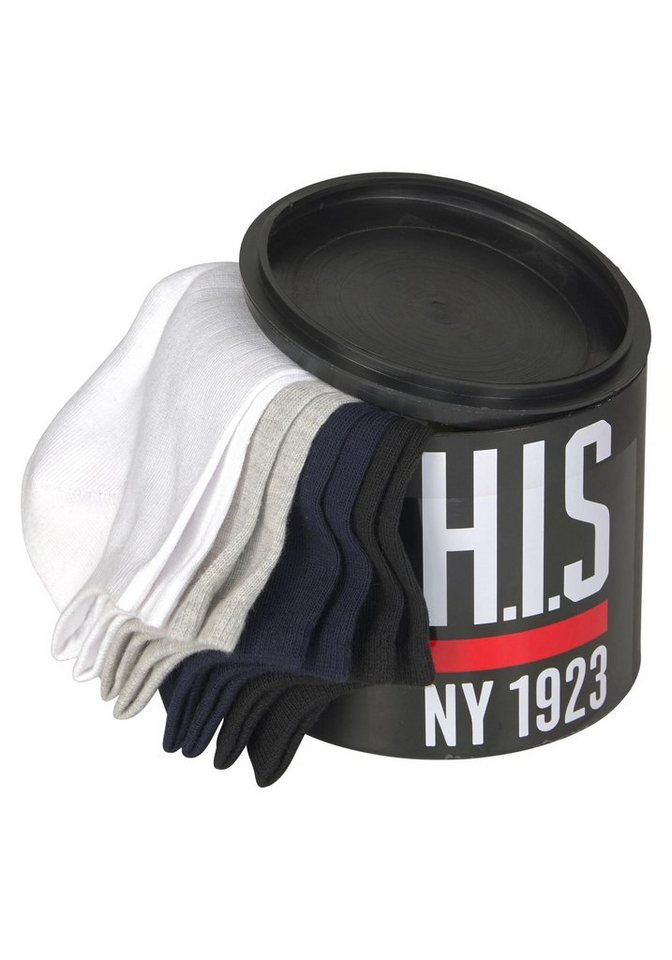 H.I.S Sneakersocken Basic Damen & Herren Unisex, für Business & Freizeit (Dose, 8-Paar, Gr. 35-38 bis 47-48) in der Geschenkdose – Bild 3 von 5