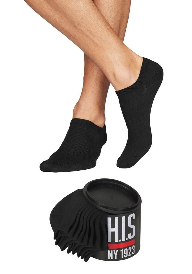 H.I.S Sneakersocken Basic Damen & Herren Unisex, für Business & Freizeit (Dose, 8-Paar, Gr. 35-38 bis 47-48) in der Geschenkdose – Bild 5 von 5