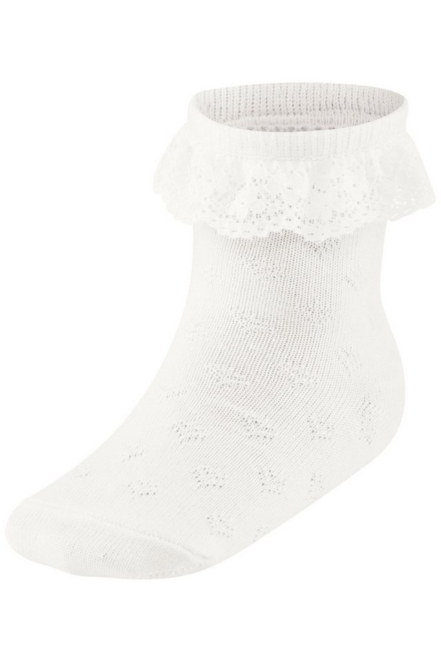 H.I.S Socken Babysocken Ajour (Packung, 3-Paar, 0-24 Monate) mit feinem Ajour Strickmuster und kleiner Rüsche – Bild 3 von 5