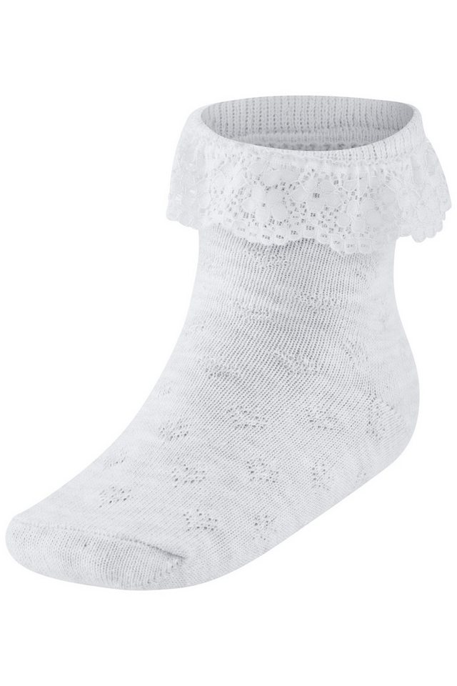 H.I.S Socken Babysocken Ajour (Packung, 3-Paar, 0-24 Monate) mit feinem Ajour Strickmuster und kleiner Rüsche – Bild 5 von 5