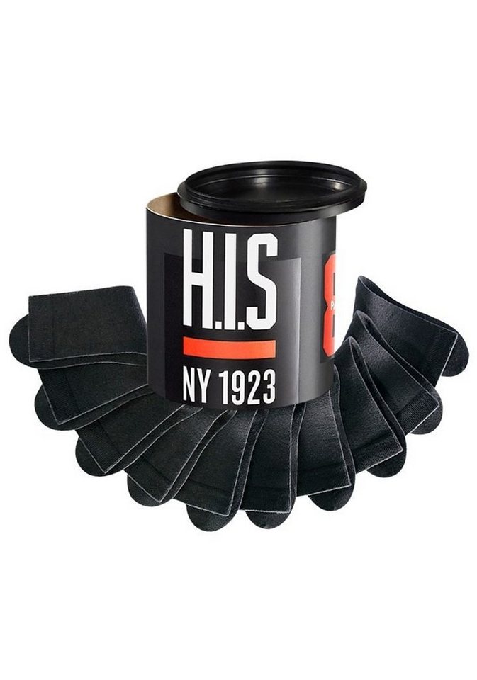 H.I.S Socken Basic Damen & Herren Baumwollsocken, Business & Freizeit (Dose, 8-Paar, Gr. 35-38 bis 47-48) in der Geschenkdose – Bild 2 von 4