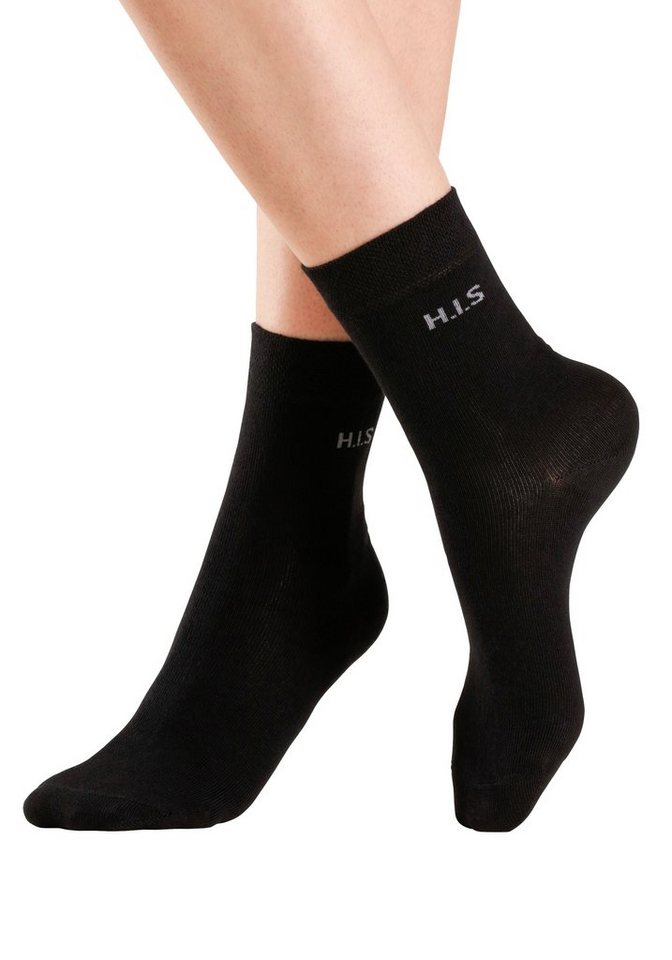 H.I.S Socken Basic Damen Socken Strümpfe, mit Komfortbund Klassische Freizeitsocken (Packung, 4-Paar, Gr. 35-38 bis 39-42) ohne einschneidendes Bündchen – Bild 5 von 5
