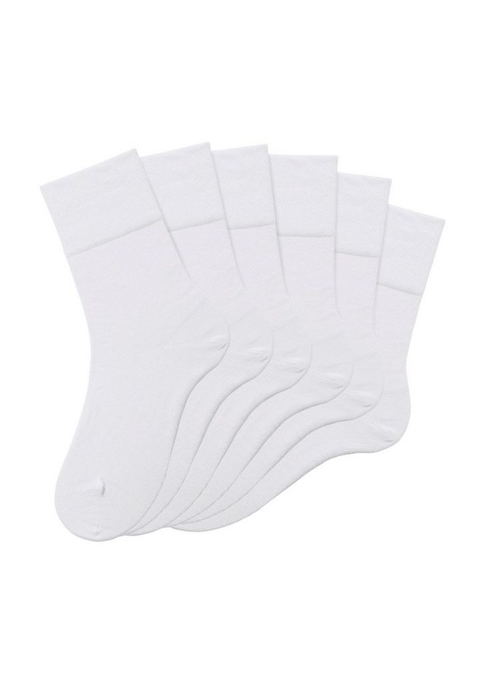 H.I.S Socken Damen Herren Basic Socken (Packung, 6-Paar, unisex Gr. 35-38 bis 43-46) mit Komfortbund auch für Diabetiker geeignet – Bild 2 von 5