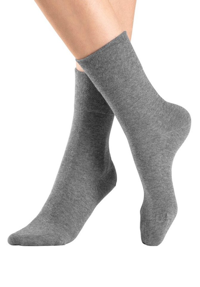 H.I.S Socken Damen Herren Basic Socken (Packung, 6-Paar, unisex Gr. 35-38 bis 43-46) mit Komfortbund auch für Diabetiker geeignet – Bild 4 von 5