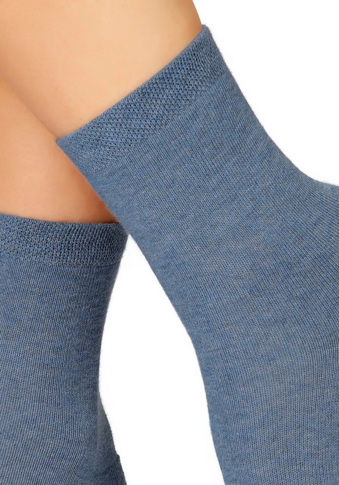 H.I.S Socken Damen Herrensocken Frottee meliert oder uni (Packung, 6-Paar, Gr. 35-38-bis 43-46) mit bequemem Frottee – Bild 4 von 5