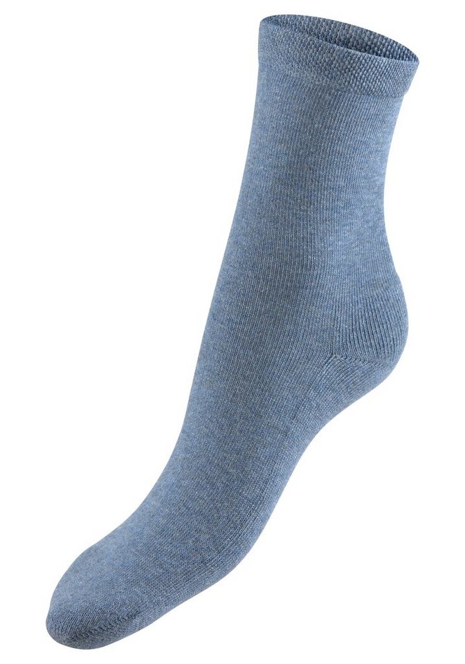 H.I.S Socken Damen Herrensocken Frottee meliert oder uni (Packung, 6-Paar, Gr. 35-38-bis 43-46) mit bequemem Frottee – Bild 5 von 5