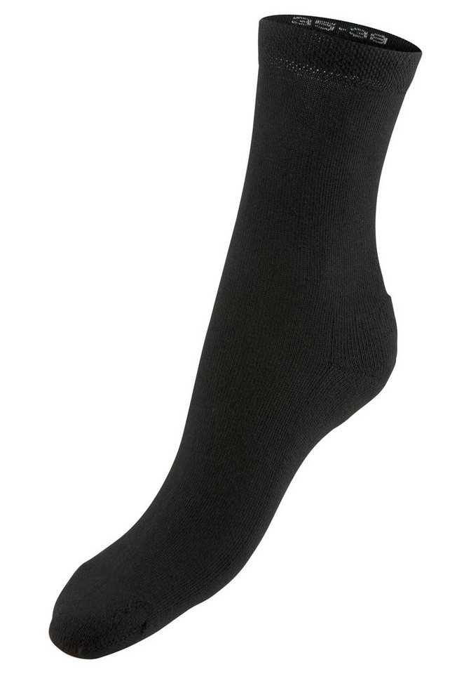H.I.S Socken Damen Herrensocken Frottee meliert oder uni (Packung, 6-Paar, Gr. 35-38-bis 43-46) mit bequemem Frottee – Bild 5 von 5