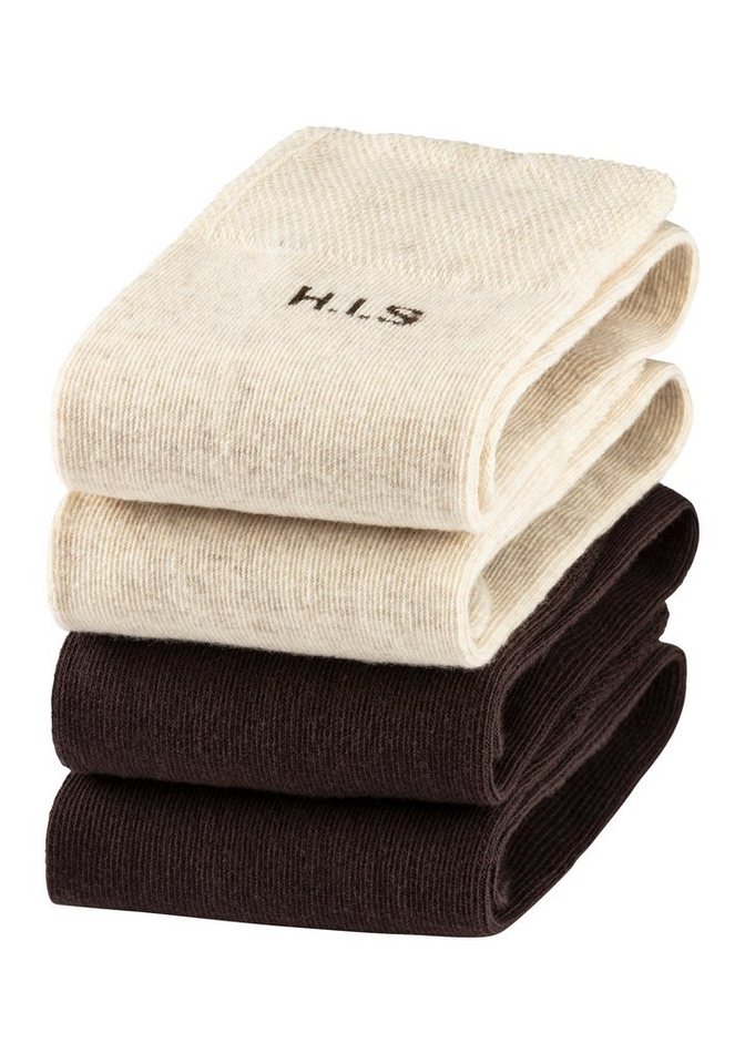 H.I.S Socken Herren Basic Comfort Socken (Packung, 4-Paar, Gr. 43-46 bis 47-48) mit druckfreiem Bündchen – Bild 2 von 5