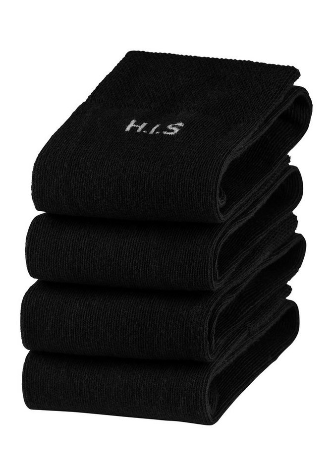 H.I.S Socken Herren Basic Comfort Socken (Packung, 4-Paar, Gr. 43-46 bis 47-48) mit druckfreiem Bündchen – Bild 2 von 5