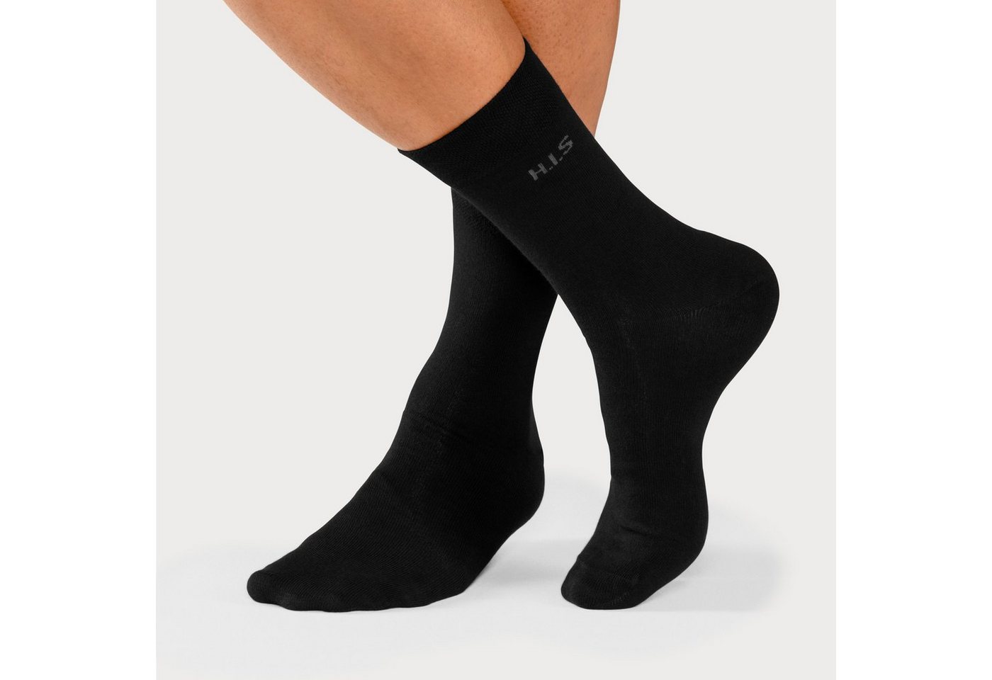 H.I.S Socken Herren Basic Comfort Socken (Packung, 4-Paar, Gr. 43-46 bis 47-48) mit druckfreiem Bündchen – Bild 3 von 5
