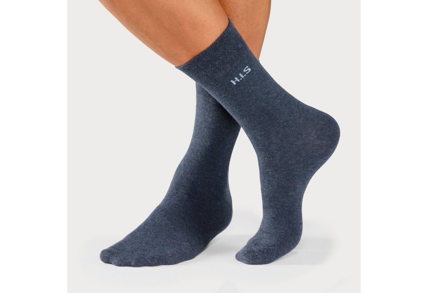 H.I.S Socken Herren Basic Comfort Socken (Packung, 4-Paar, Gr. 43-46 bis 47-48) mit druckfreiem Bündchen – Bild 3 von 5