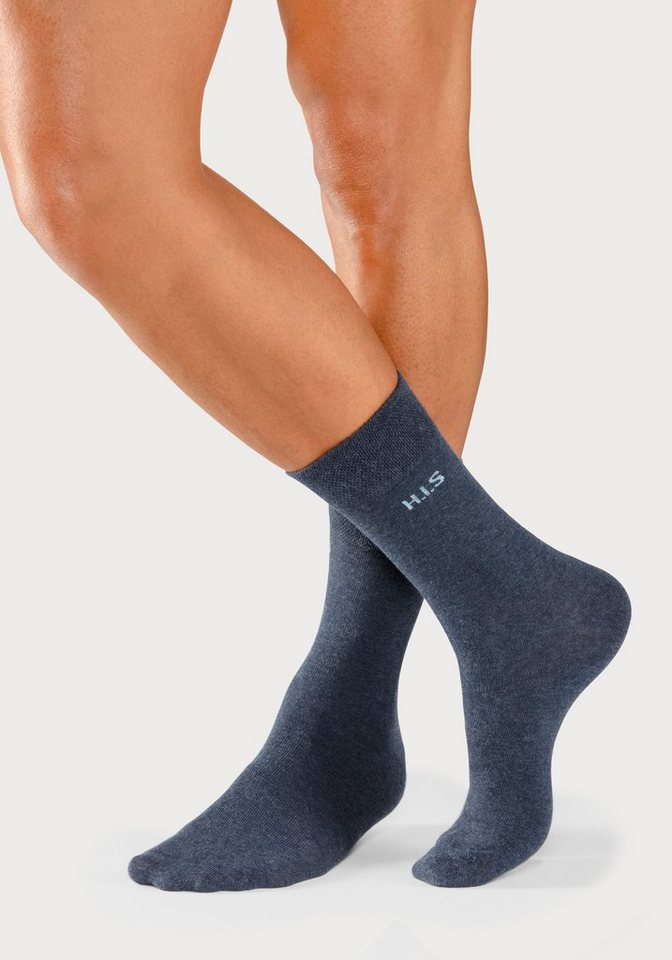 H.I.S Socken Herren Basic Comfort Socken (Packung, 4-Paar, Gr. 43-46 bis 47-48) mit druckfreiem Bündchen – Bild 5 von 5