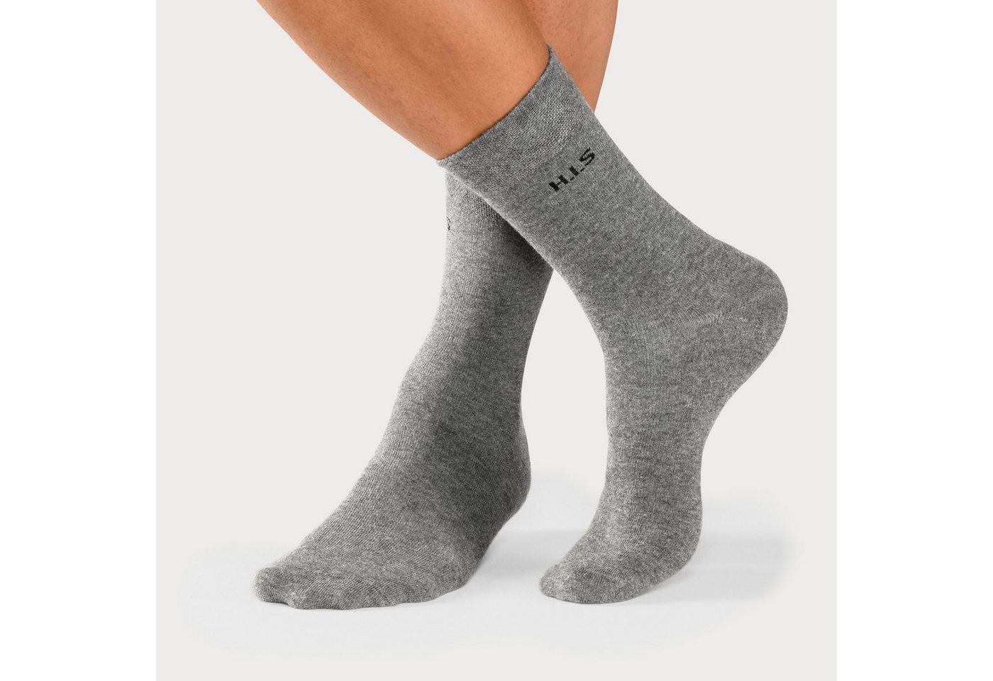 H.I.S Socken Herren Basic Comfort Socken (Packung, 4-Paar, Gr. 43-46 bis 47-48) mit druckfreiem Bündchen – Bild 3 von 5