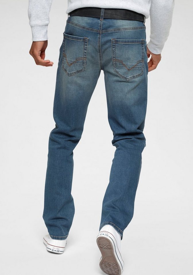 H.I.S Straight-Jeans DIX gerade Beinform, niedrige Leibhöhe, Used-Waschung – Bild 3 von 5