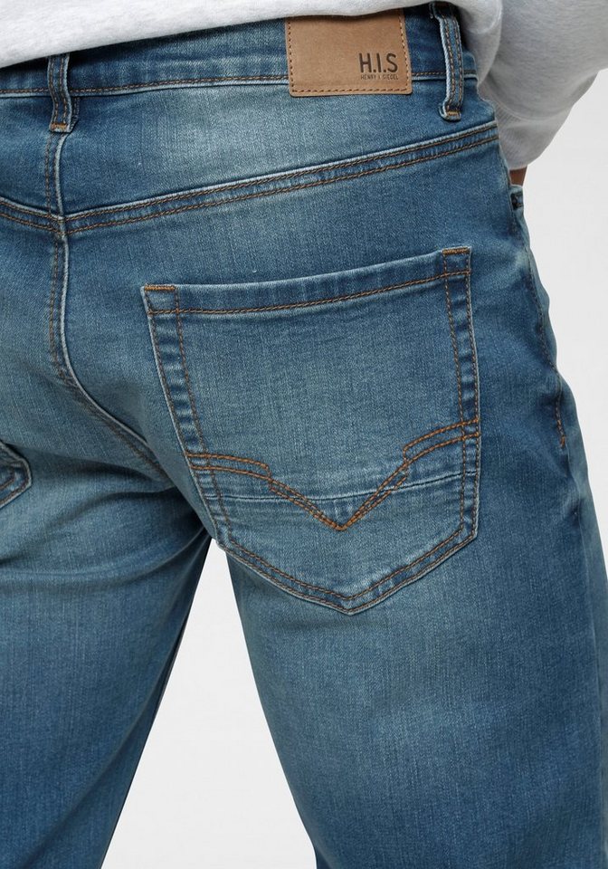 H.I.S Straight-Jeans DIX gerade Beinform, niedrige Leibhöhe, Used-Waschung – Bild 5 von 5