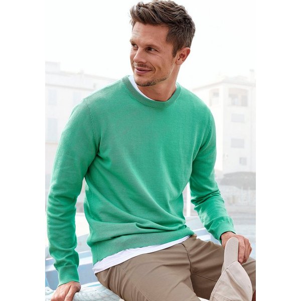 H.I.S Strickpullover Regular Fit, Langarm, Pullover aus Feinstrick, Baumwollmischung