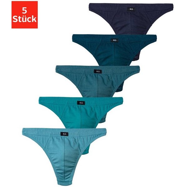 H.I.S String Herren Unterhose (Packung, 5-St) in Baumwollstretch-Qualität