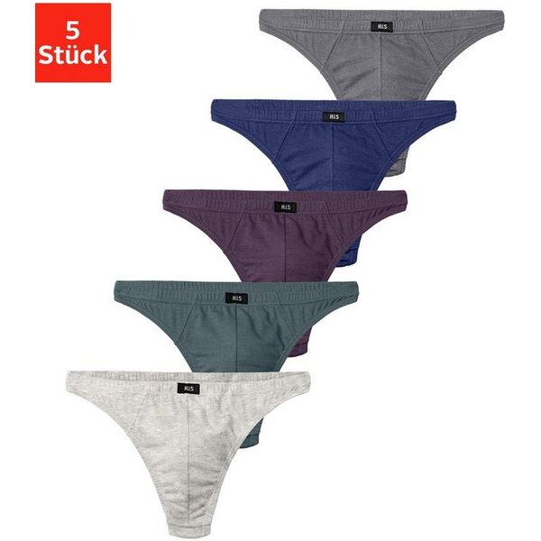 H.I.S String Herren Unterhose (Packung, 5-St) in Baumwollstretch-Qualität