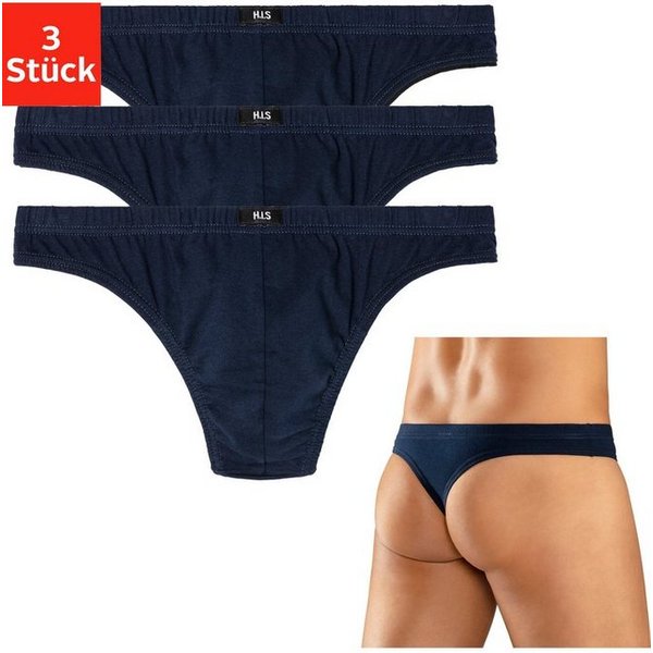H.I.S String (Packung, 3-St) aus weichem Baumwoll-Stretch