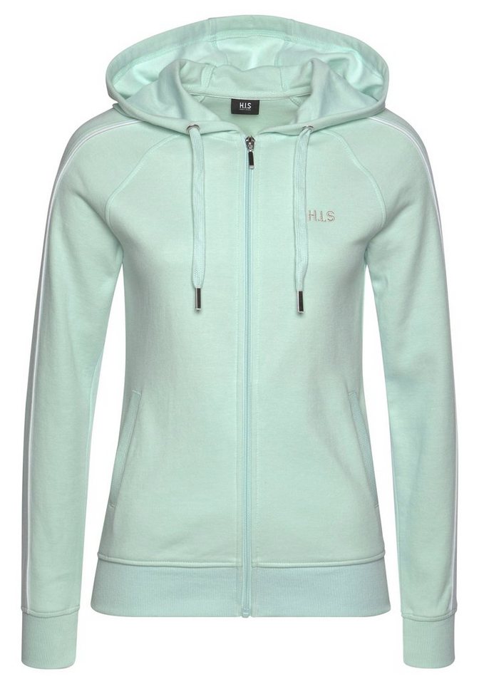 H.I.S Sweatjacke mit Piping an den Ärmeln, Loungeanzug – Bild 2 von 5