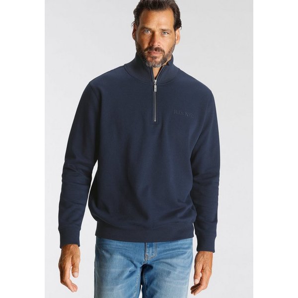 H.I.S Sweatshirt unifarben, aus dehnbarer Sweatware, mit Logostickerei