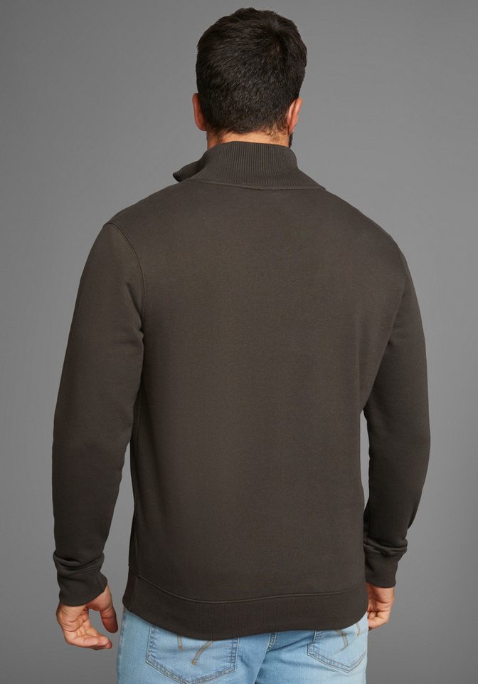 H.I.S Sweatshirt unifarben, aus dehnbarer Sweatware, mit Logostickerei – Bild 2 von 5