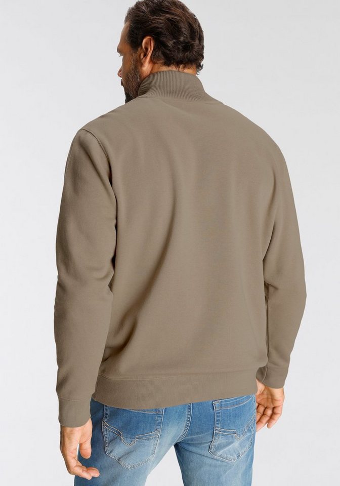 H.I.S Sweatshirt unifarben, aus dehnbarer Sweatware, mit Logostickerei – Bild 3 von 5